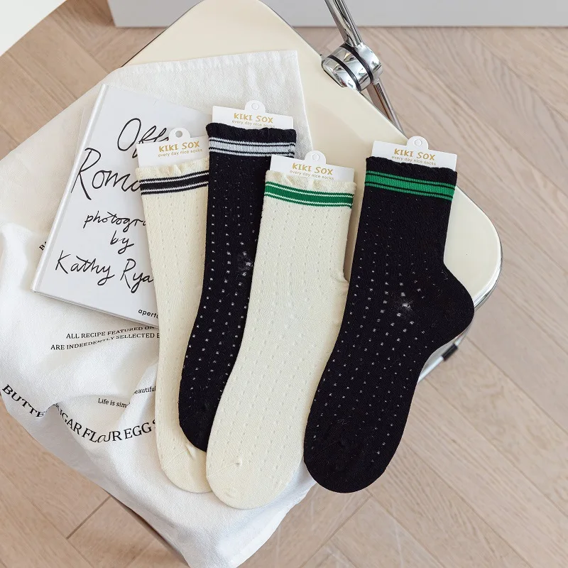 Academic Style Woman Clothes Korean Version Kawaii Hollow Out Socks Women's Trendy Harajuku Stripe Fashionable Breathable Mesh
Academic Style Woman Clothes Korean Version Kawaii Hollow Out Socks Women's Trendy Harajuku Stripe Fashionable Breathable Mesh