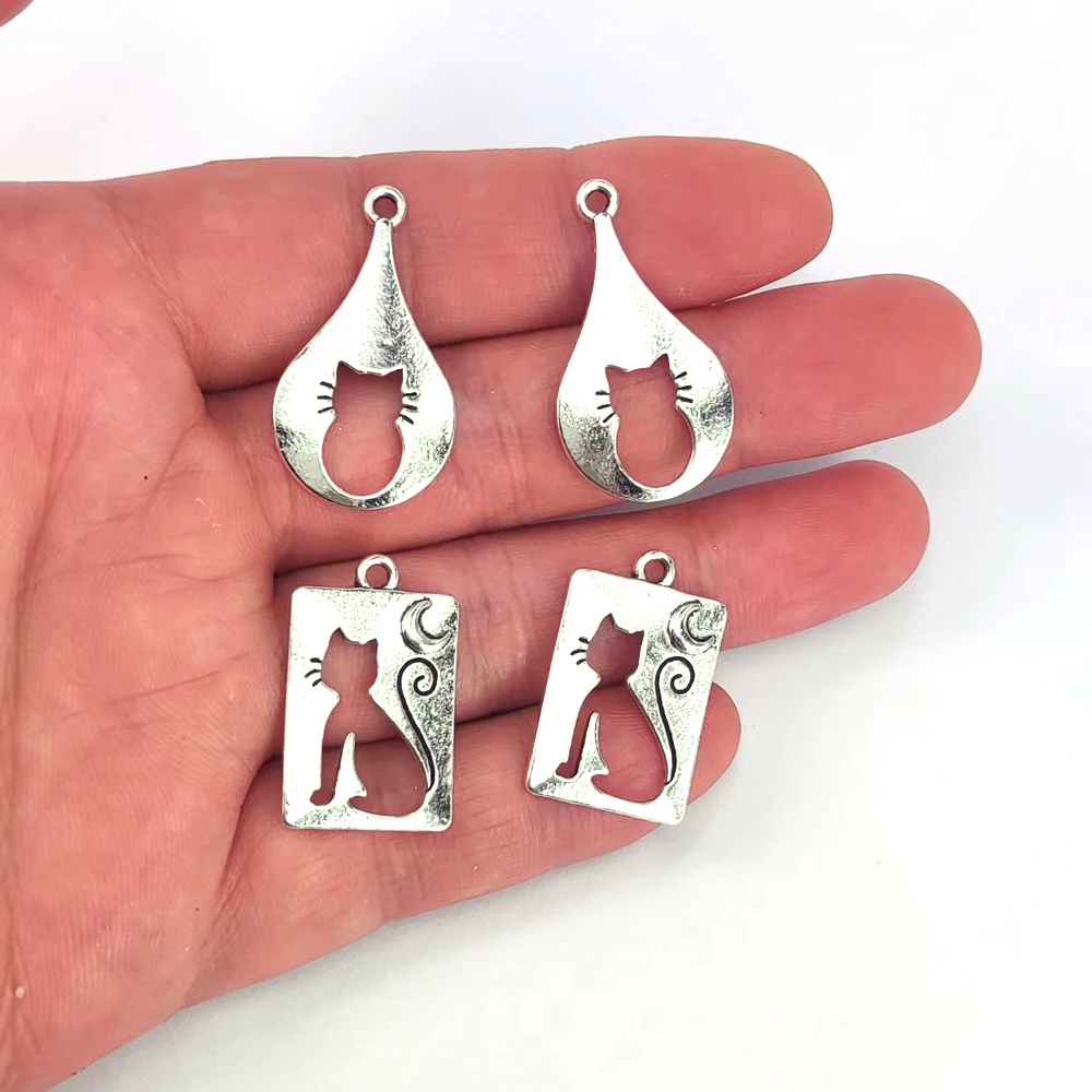 5 шт., подвеска в виде кошки и Луны 
5 шт., подвеска в виде кошки и Луны
