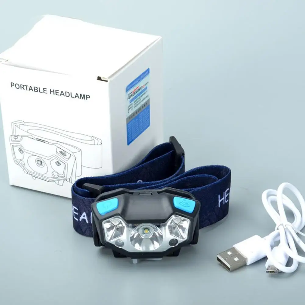 LED Headlamp Sensor Flashlight USB Rechargeable Portable Head Torch 5 Mode Headlight For Outdoor Running Fishing Camping Cycling
LED Headlamp Sensor Flashlight USB Rechargeable Portable Head Torch 5 Mode Headlight For Outdoor Running Fishing Camping Cycling