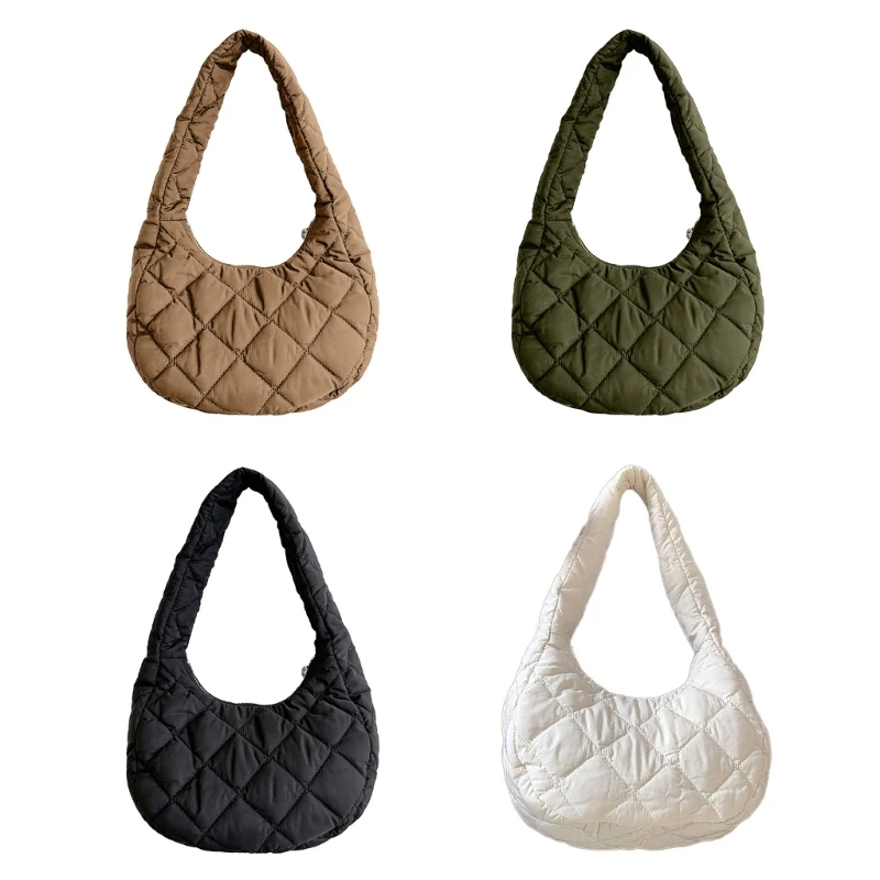 

2023 NEW Armpit Bag Vintage Shoulder Bag Quilted Dumpling Bag Underarm Bags for Girl Women Versatile Nylon Tote Handbag