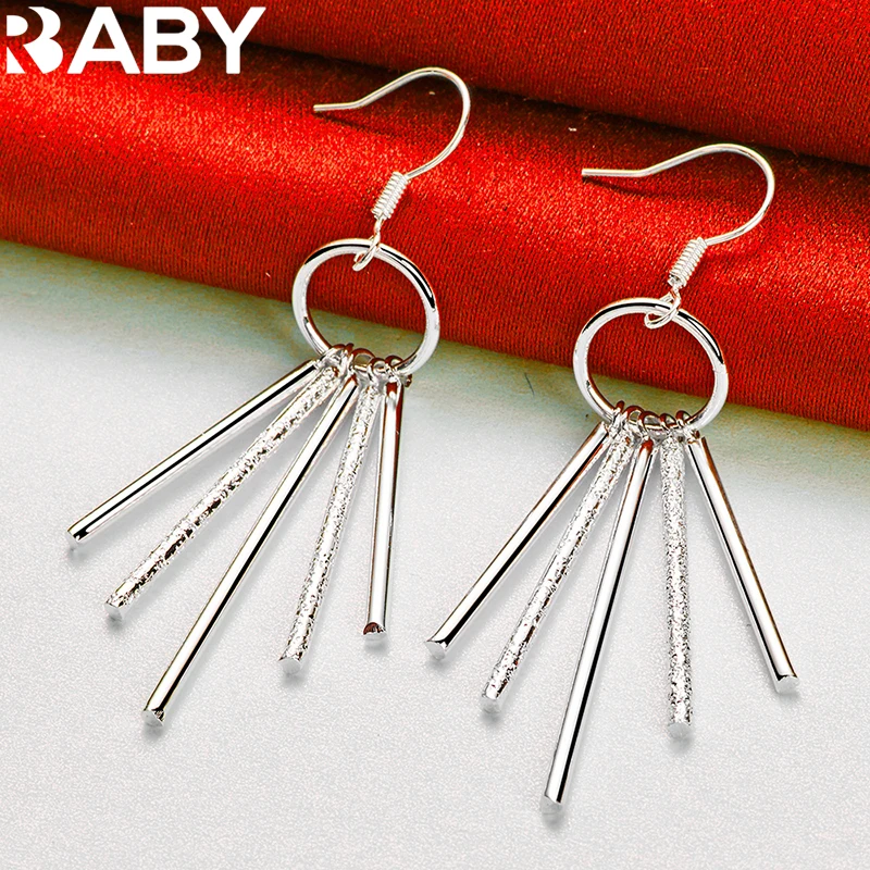 URBABY 925 Sterling Silver Matte Smooth Five Column Drop Earrings For Woman Fashion Wedding Party Engagement Gift Charm Jewelry
URBABY 925 Sterling Silver Matte Smooth Five Column Drop Earrings For Woman Fashion Wedding Party Engagement Gift Charm Jewelry