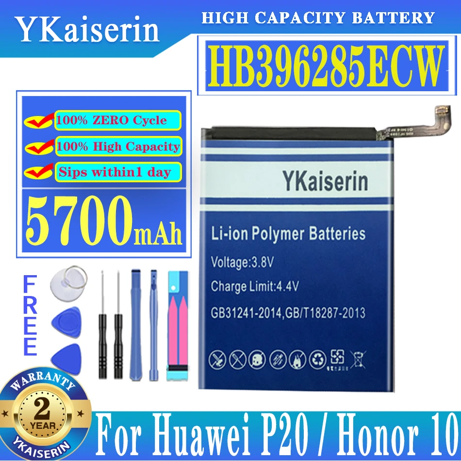 

100% New For Hua Wei Replacement Phone Battery HB396285ECW 5700mAh For Huawei P20 Honor 10 Honor10 Lite Batteries Batteria