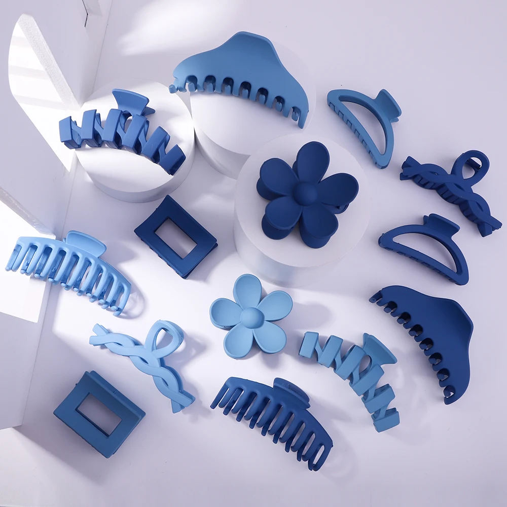 New Korean Blue Hair Clip Crab Clips Large Size Hair Claws Elegant Frosted Hairpin For Women Girls Fashion Hair Accessories Gift
New Korean Blue Hair Clip Crab Clips Large Size Hair Claws Elegant Frosted Hairpin For Women Girls Fashion Hair Accessories Gift