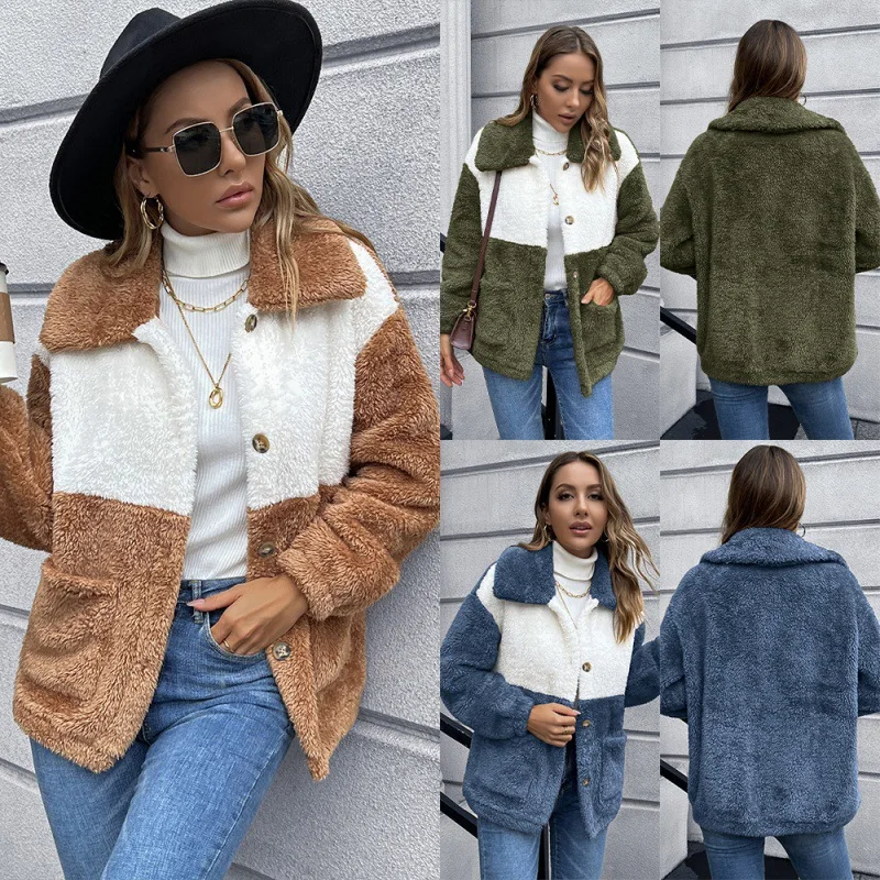 Mandylandy Women Autumn Winter Warm Thick Fleece Wool Cashmere Jacket Fashion Casual Long Sleeve Lapel Collar Loose Coat
Mandylandy Women Autumn Winter Warm Thick Fleece Wool Cashmere Jacket Fashion Casual Long Sleeve Lapel Collar Loose Coat