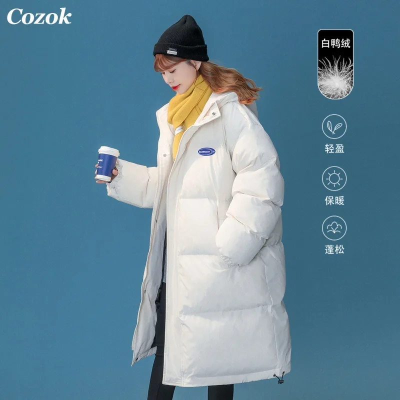 

Women's Winter Jacket Clothes 2021 long Stand Collar bread Down Jacket for women 90% White Duck Down filling Windproof Warm Coat