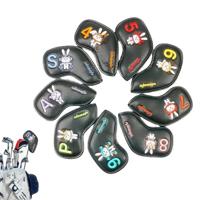 Golf Head Protector Cute Embroidery Bunny PU Leather Golf Driver Headcover With Numbers 9pcs Head Covers For Driver Fairway
Golf Head Protector Cute Embroidery Bunny PU Leather Golf Driver Headcover With Numbers 9pcs Head Covers For Driver Fairway
