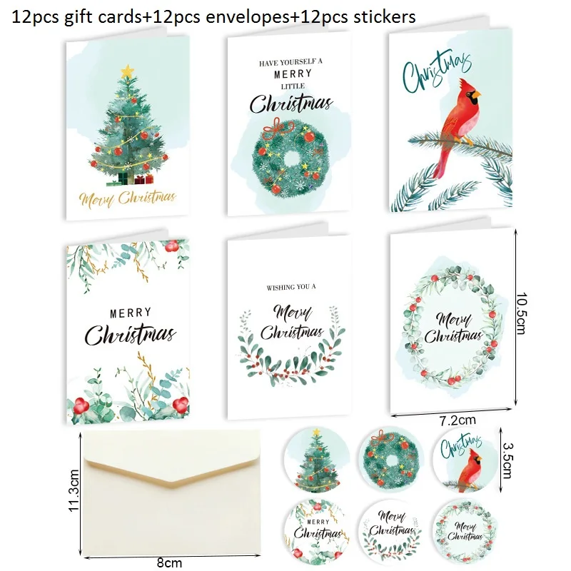 Рождественские открытки WSGJWED набор 12 штук
Рождественские открытки WSGJWED набор 12 штук