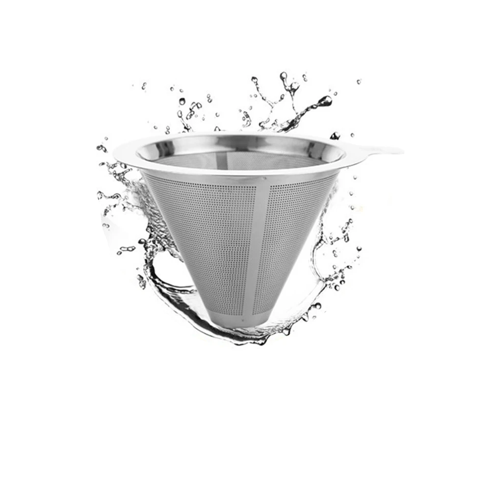 Reusable Coffee Filter Silver Tea Cup Drip Filter Mesh Holder Stainless Steel Washable Pour Over Funnel Kitchen Cooffee Parts
Reusable Coffee Filter Silver Tea Cup Drip Filter Mesh Holder Stainless Steel Washable Pour Over Funnel Kitchen Cooffee Parts