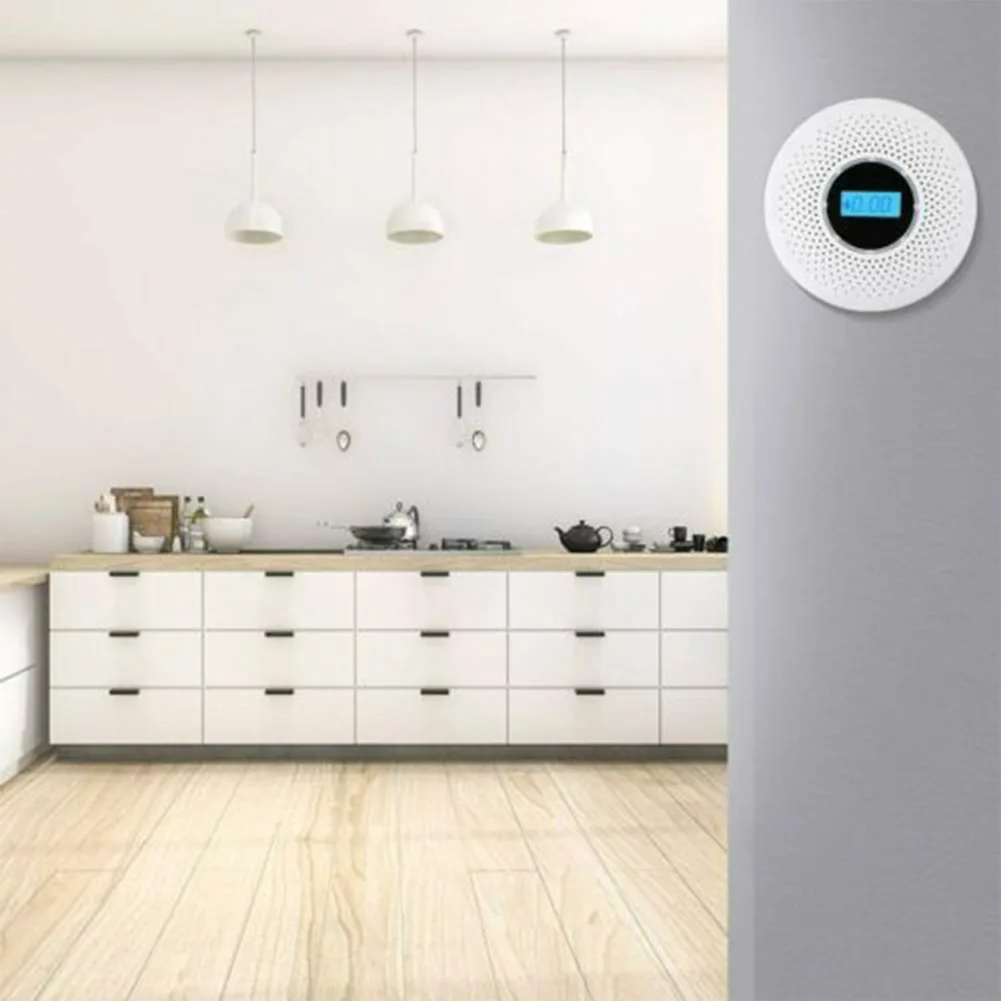 2 IN 1 LED Digital Smoke Detector White Carbon Monoxide Detector Low Battery Alarm Warning Sensor High Sensitivity Home Security
2 IN 1 LED Digital Smoke Detector White Carbon Monoxide Detector Low Battery Alarm Warning Sensor High Sensitivity Home Security