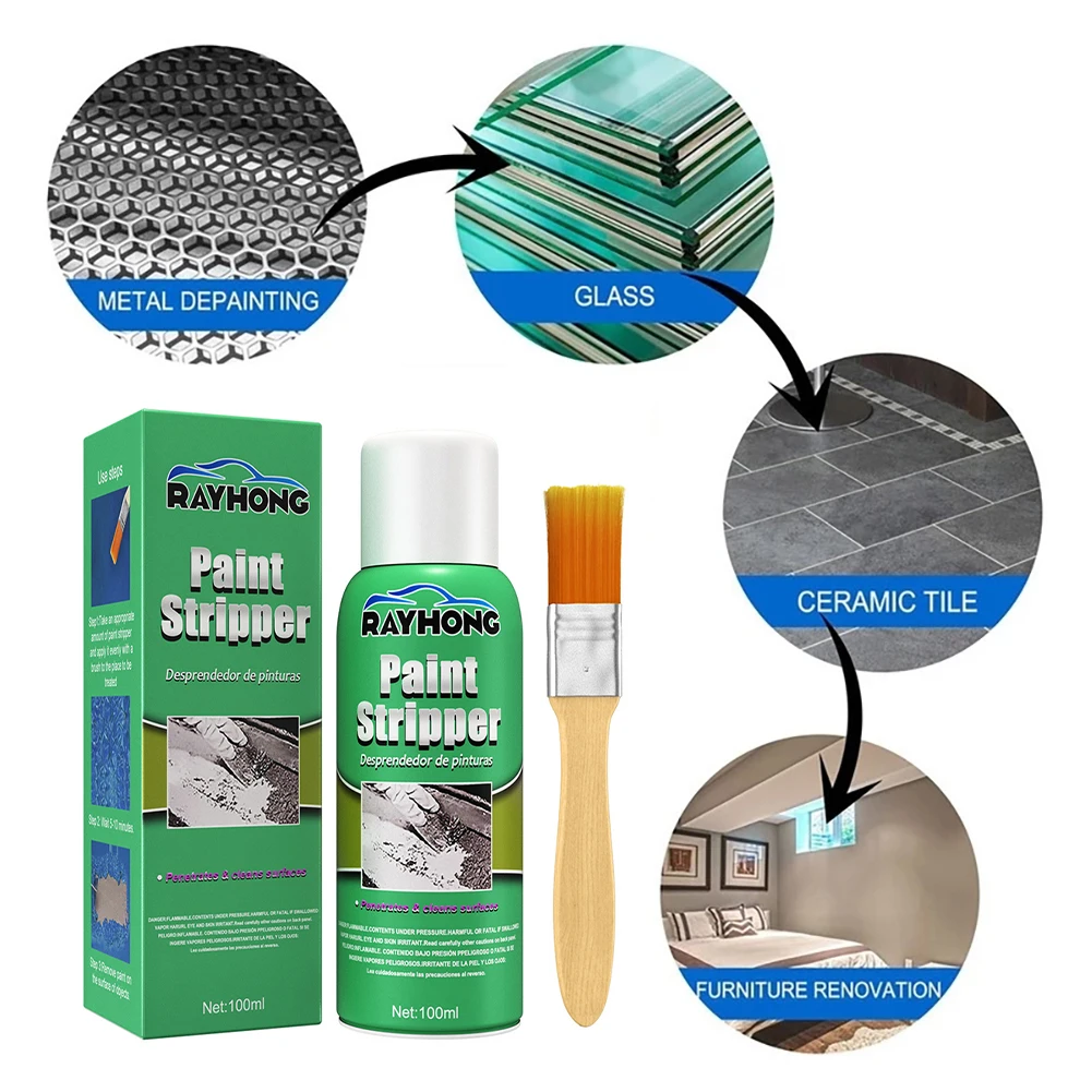 100ml Paint Remover Car Paint Stripper For Auto Marine Paint Wall Graffiti Correction Removal Quick Peeling Paint With Brush
100ml Paint Remover Car Paint Stripper For Auto Marine Paint Wall Graffiti Correction Removal Quick Peeling Paint With Brush