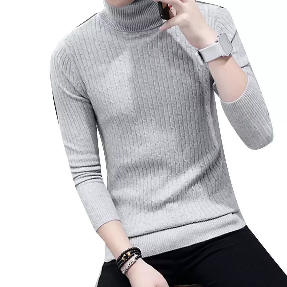 Men Sliming Fit Thicken Warm Turtleneck Solid Color Long Sleeve Knitted Sweater Top Men Clothing Sweater Top
Men Sliming Fit Thicken Warm Turtleneck Solid Color Long Sleeve Knitted Sweater Top Men Clothing Sweater Top