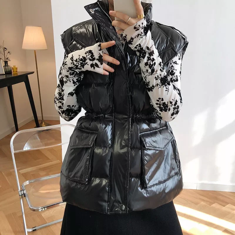 Глянцевый зимний женский жилет на белом утином пуху 2021, зимний теплый жилет, жилет, женский жилет без рукавов, зимний теплый жилет без рукаво...
Глянцевый зимний женский жилет на белом утином пуху 2021, зимний теплый жилет, жилет, женский жилет без рукавов, зимний теплый жилет без рукаво...