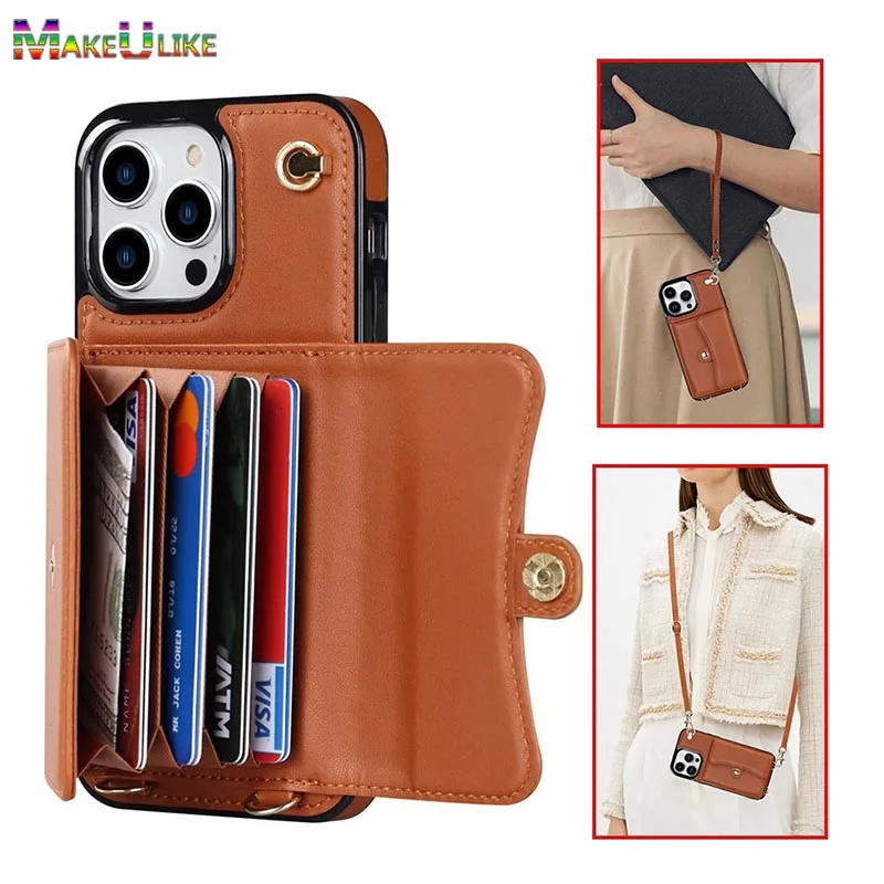 Lanyard Case for iPhone 14 Pro Max Case Leather Card Slots Strap Case for iPhone 12 13 Mini 14 11 Pro 7 8 Plus X XR XS Max Cover
Lanyard Case for iPhone 14 Pro Max Case Leather Card Slots Strap Case for iPhone 12 13 Mini 14 11 Pro 7 8 Plus X XR XS Max Cover