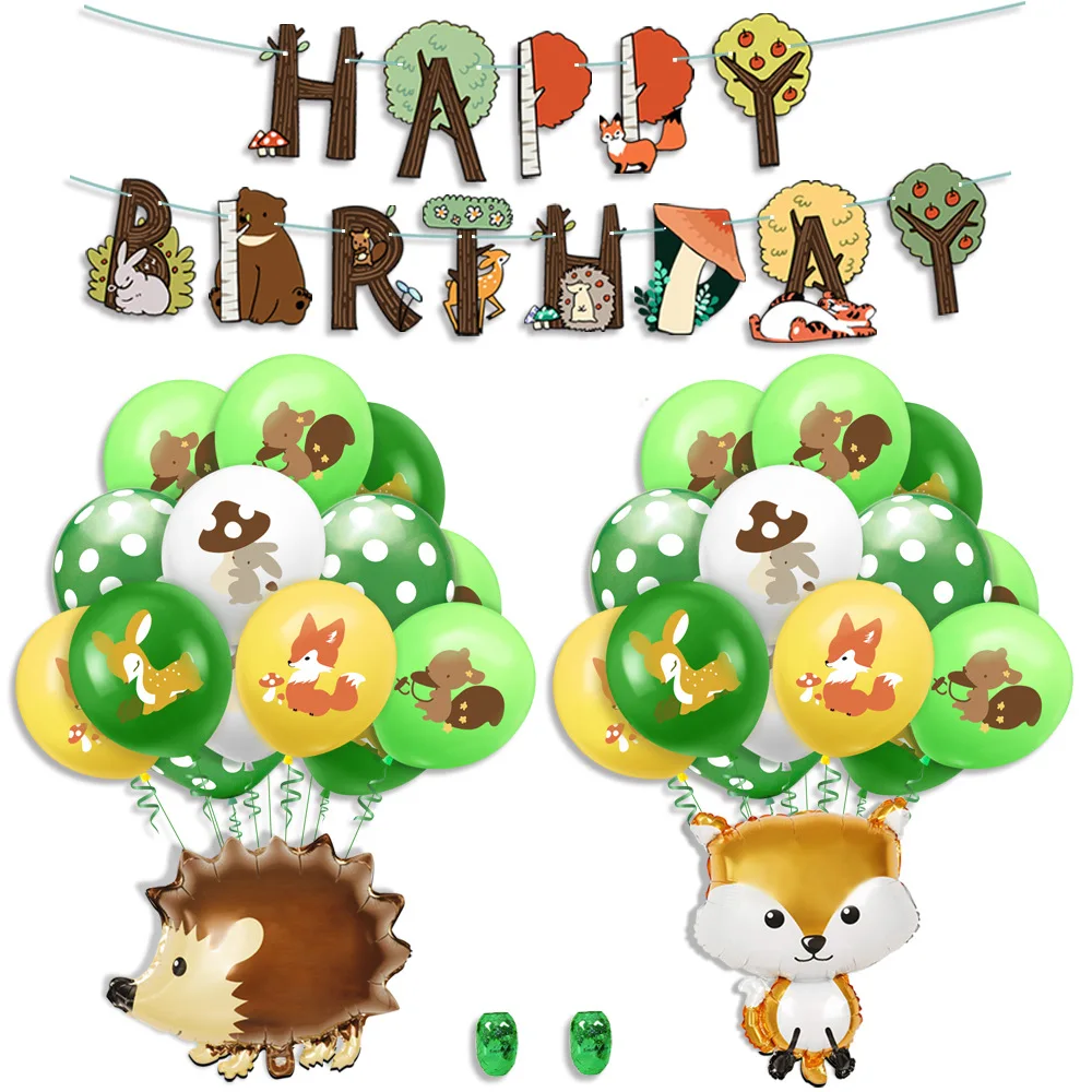 CHEEREVEAL Forest Theme Party Decoration Animal Latex Balloon Happy Birthday Banner Baby Shower 1st 3rd Birthday Party Supplies
CHEEREVEAL Forest Theme Party Decoration Animal Latex Balloon Happy Birthday Banner Baby Shower 1st 3rd Birthday Party Supplies