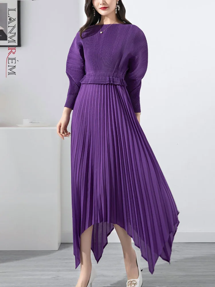 LANMREM Pleated Dress For Women Fashion High Waist Solid Color Long Sleeves Irregular Dresses Ladies Party Clothing 2R2242
LANMREM Pleated Dress For Women Fashion High Waist Solid Color Long Sleeves Irregular Dresses Ladies Party Clothing 2R2242