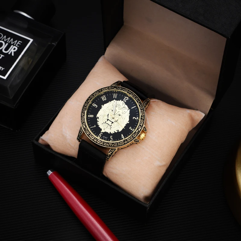 Часы наручные мужские кварцевые в стиле милитари роскошные деловые золотистые с