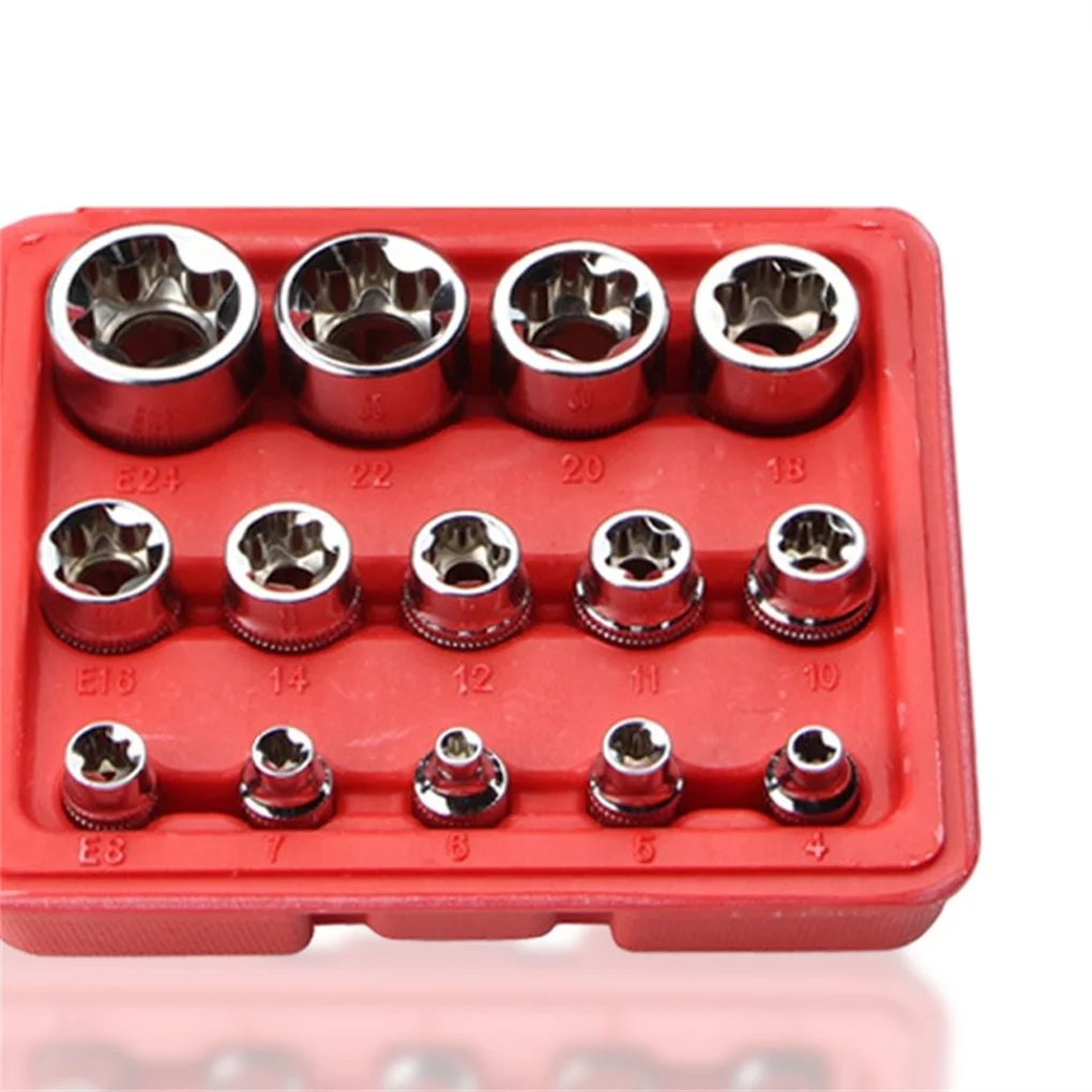 14 Pieces Female External Torx Sockets Torque Impact Screwdriver Replacement Bit Craftsman Assortment Universal
14 Pieces Female External Torx Sockets Torque Impact Screwdriver Replacement Bit Craftsman Assortment Universal