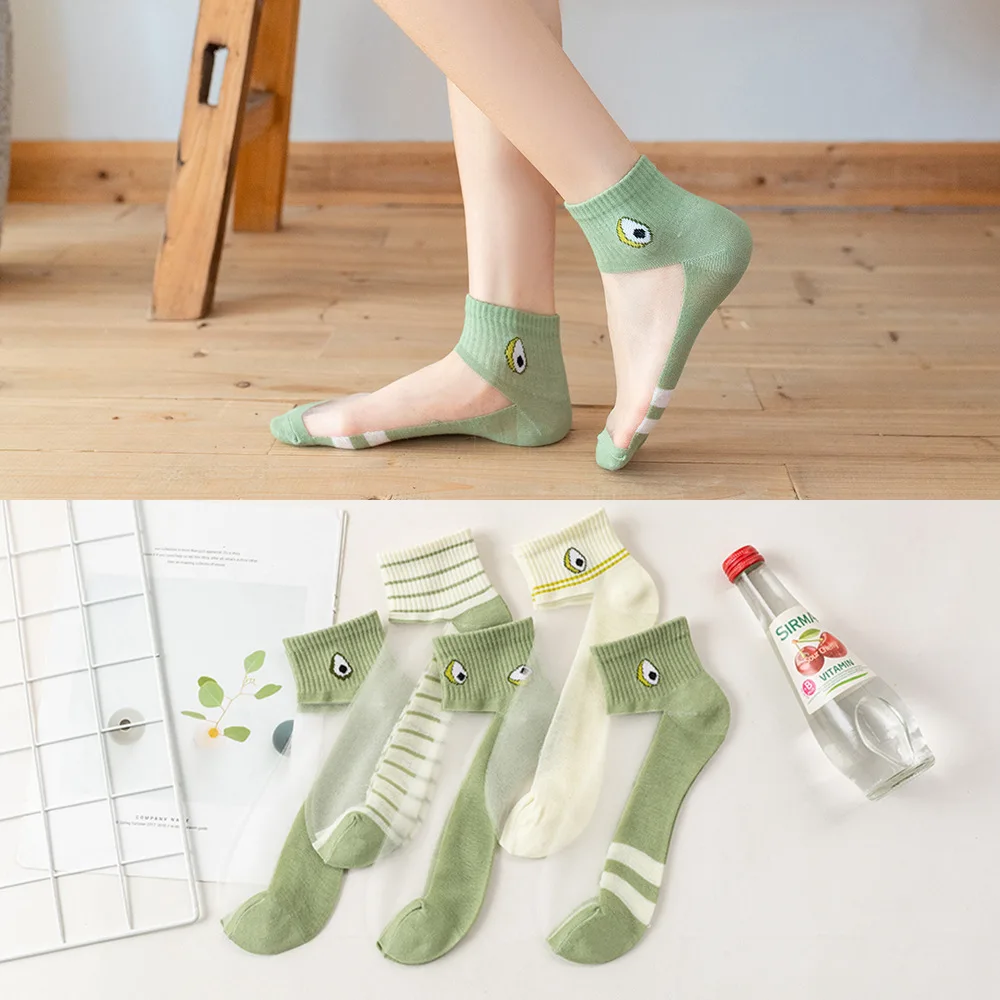 5Pairs/Lot Summer Women Green Fruits Lady Silk Socks Ankle Lace Ultra-thin Girls Transparent Glass Fiber Fashion Harajuku Cute
5Pairs/Lot Summer Women Green Fruits Lady Silk Socks Ankle Lace Ultra-thin Girls Transparent Glass Fiber Fashion Harajuku Cute
