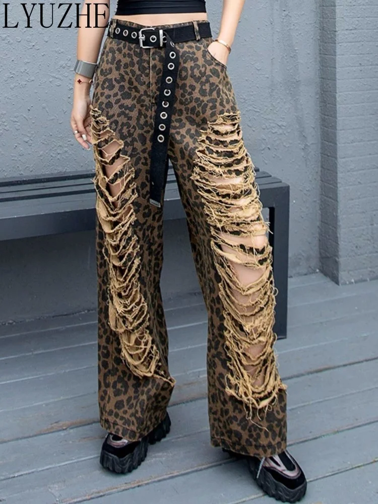 LYUZHE Trendy Cool Personalized Yellow Leopard Print Denim Wide Leg Pants Women 2023 Spring Autumn New Jeans Female ZXF423A
LYUZHE Trendy Cool Personalized Yellow Leopard Print Denim Wide Leg Pants Women 2023 Spring Autumn New Jeans Female ZXF423A