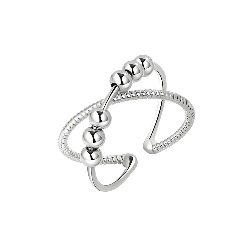 Unique Rotating Bead Stress Reduction Ring For Ladies Open Finger Adjustable Anti-Stress Anxiety Fashion Jewelry Gifts
Unique Rotating Bead Stress Reduction Ring For Ladies Open Finger Adjustable Anti-Stress Anxiety Fashion Jewelry Gifts
