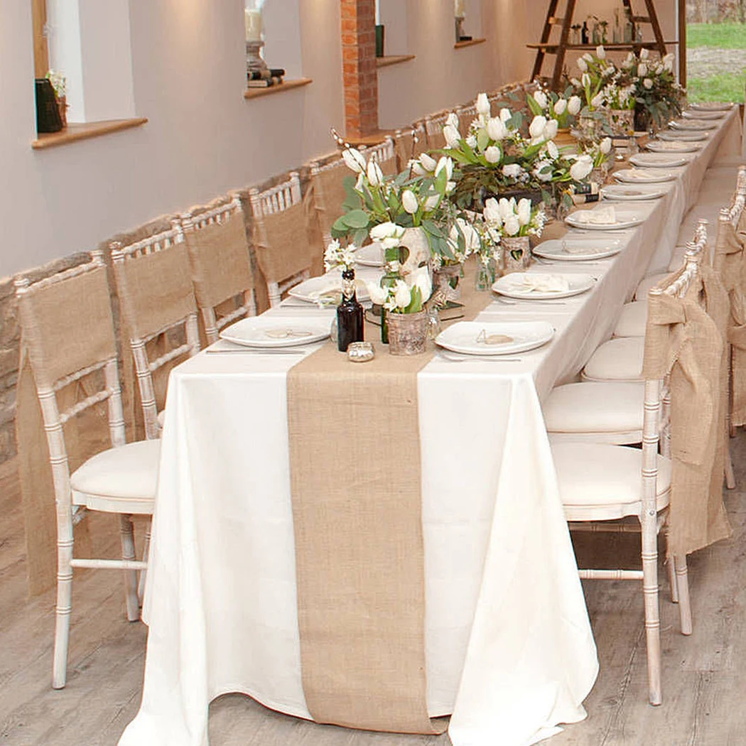 1pcs Hessian Table Runners LaceVintage Burlap Lace 30x275cm Runner Natural Burlap Rustic Jute Party Wedding Decoration
1pcs Hessian Table Runners LaceVintage Burlap Lace 30x275cm Runner Natural Burlap Rustic Jute Party Wedding Decoration