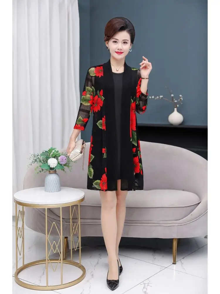 Womens New Summer Cotton 2 Piece Set Dress Cardigan Women Party Midi Dresses Elegant Vintage Robe Femme
Womens New Summer Cotton 2 Piece Set Dress Cardigan Women Party Midi Dresses Elegant Vintage Robe Femme