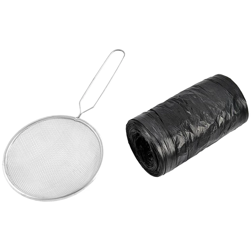 1 Pcs Fine Mesh Strainer Oil Colander Sieve Scoop 12Cm Dia & 1 Rolls 50 X 46 Cm Garbage Bags Thick Plastic Trash Bags
1 Pcs Fine Mesh Strainer Oil Colander Sieve Scoop 12Cm Dia & 1 Rolls 50 X 46 Cm Garbage Bags Thick Plastic Trash Bags