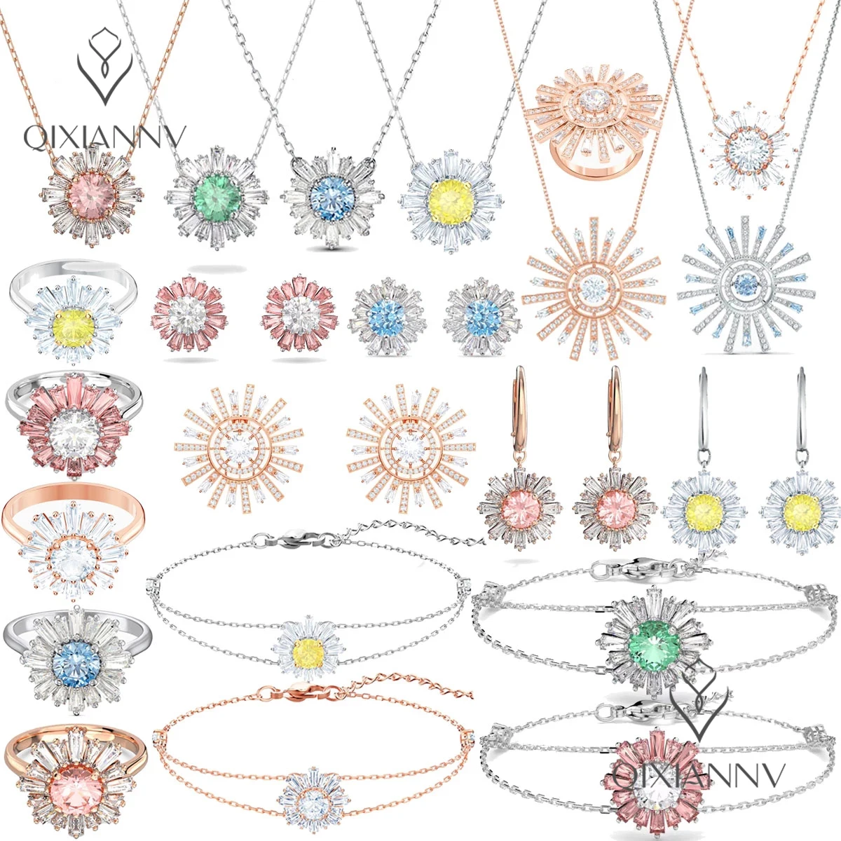 Swa 2022 оригинальный комплект изысканных ювелирных изделий Подсолнух коллекция очаровательные модные серьги браслет кольцо ювелирные издел...
Swa 2022 оригинальный комплект изысканных ювелирных изделий Подсолнух коллекция очаровательные модные серьги браслет кольцо ювелирные издел...