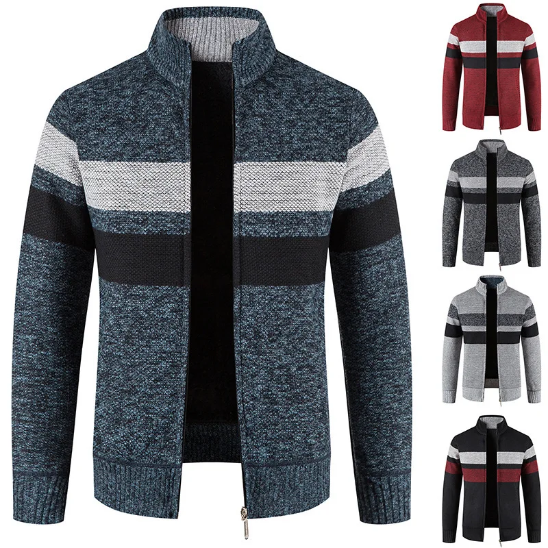 New Cardigan Men Sweaters Autumn Winter Jackets Coats Fashion Striped Knitted Cardigan Slim Fit Sweaters Coat Mens Clothing
New Cardigan Men Sweaters Autumn Winter Jackets Coats Fashion Striped Knitted Cardigan Slim Fit Sweaters Coat Mens Clothing