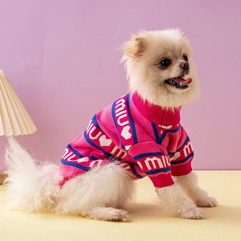 Letter Sweater Pet Clothing Dogs Heart Cotton Dog Clothes Costume Sweet French Bulldog Print Cute Autumn Winter Red Boy Mascota
Letter Sweater Pet Clothing Dogs Heart Cotton Dog Clothes Costume Sweet French Bulldog Print Cute Autumn Winter Red Boy Mascota
