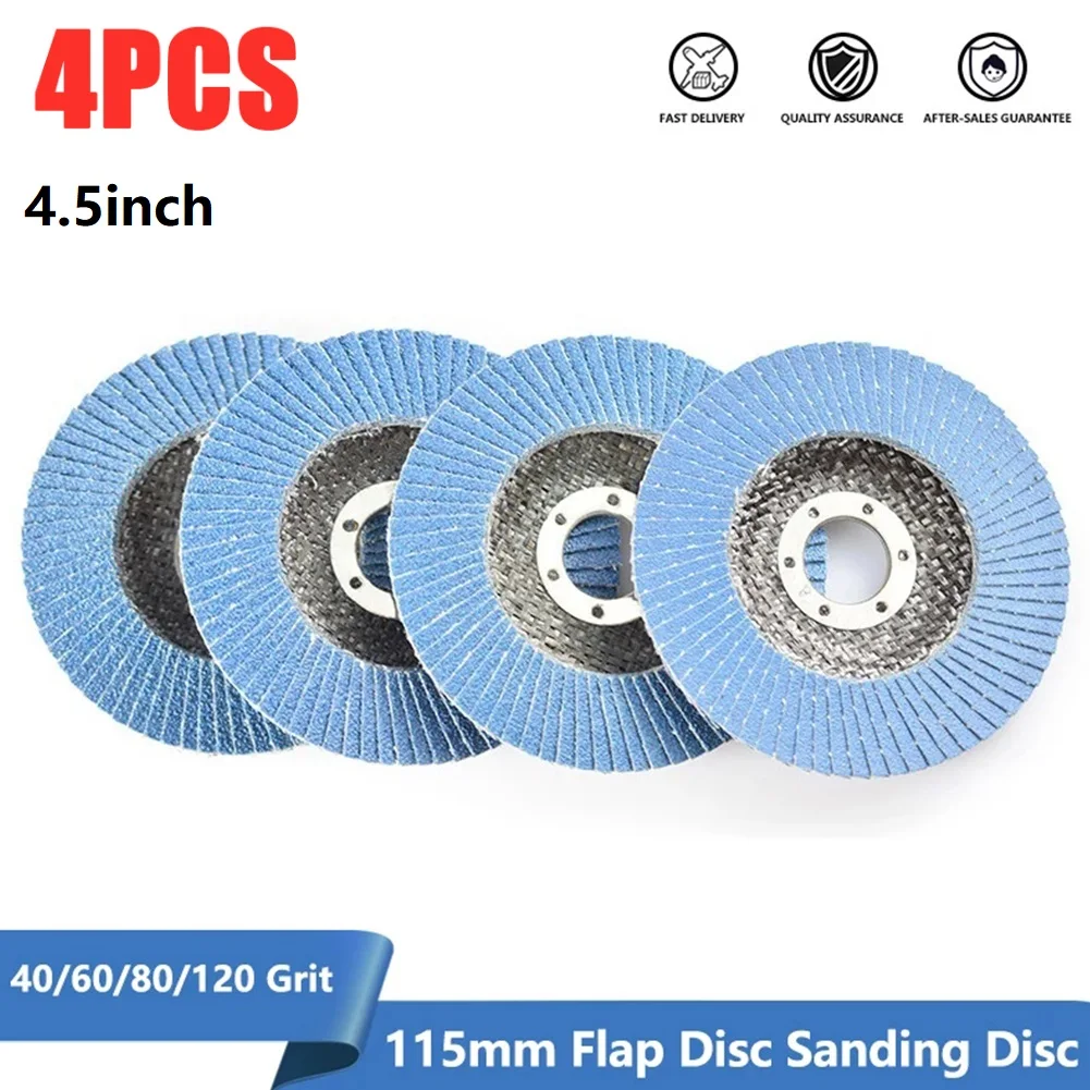 4PCS Flap Discs Sanding Discs 4.5 Inch 40/60/80/120Grit Grinding Wheel Blade For Angle Grinder Abrasive Tool Sanding Disc ✅
4PCS Flap Discs Sanding Discs 4.5 Inch 40/60/80/120Grit Grinding Wheel Blade For Angle Grinder Abrasive Tool Sanding Disc ✅