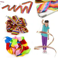 4M Art Gymnastics Ballet Dance Ribbon with Twirling Stick Kid Gym Rhythmic Art Gymnastic Streamer Twirling Rod Stick Ribbon