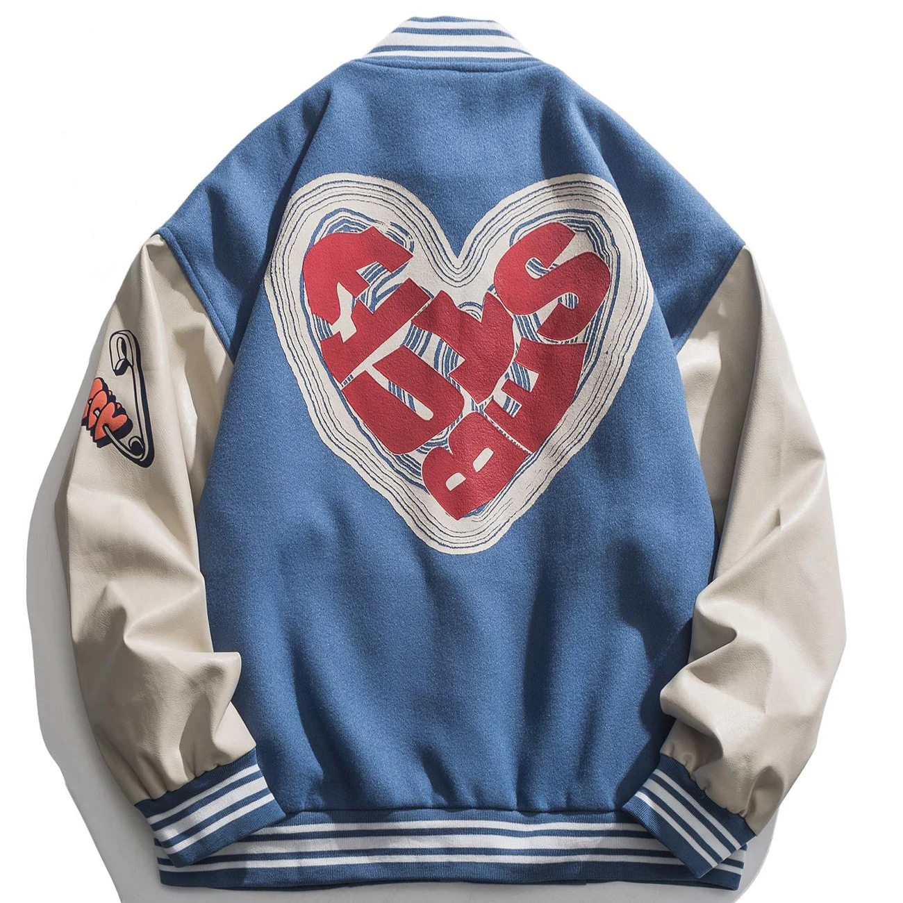 Men's Alphabet Foam Love Print school team Jacket Retro pattern baseball Jacket Neutral coat Streetwear
Men's Alphabet Foam Love Print school team Jacket Retro pattern baseball Jacket Neutral coat Streetwear