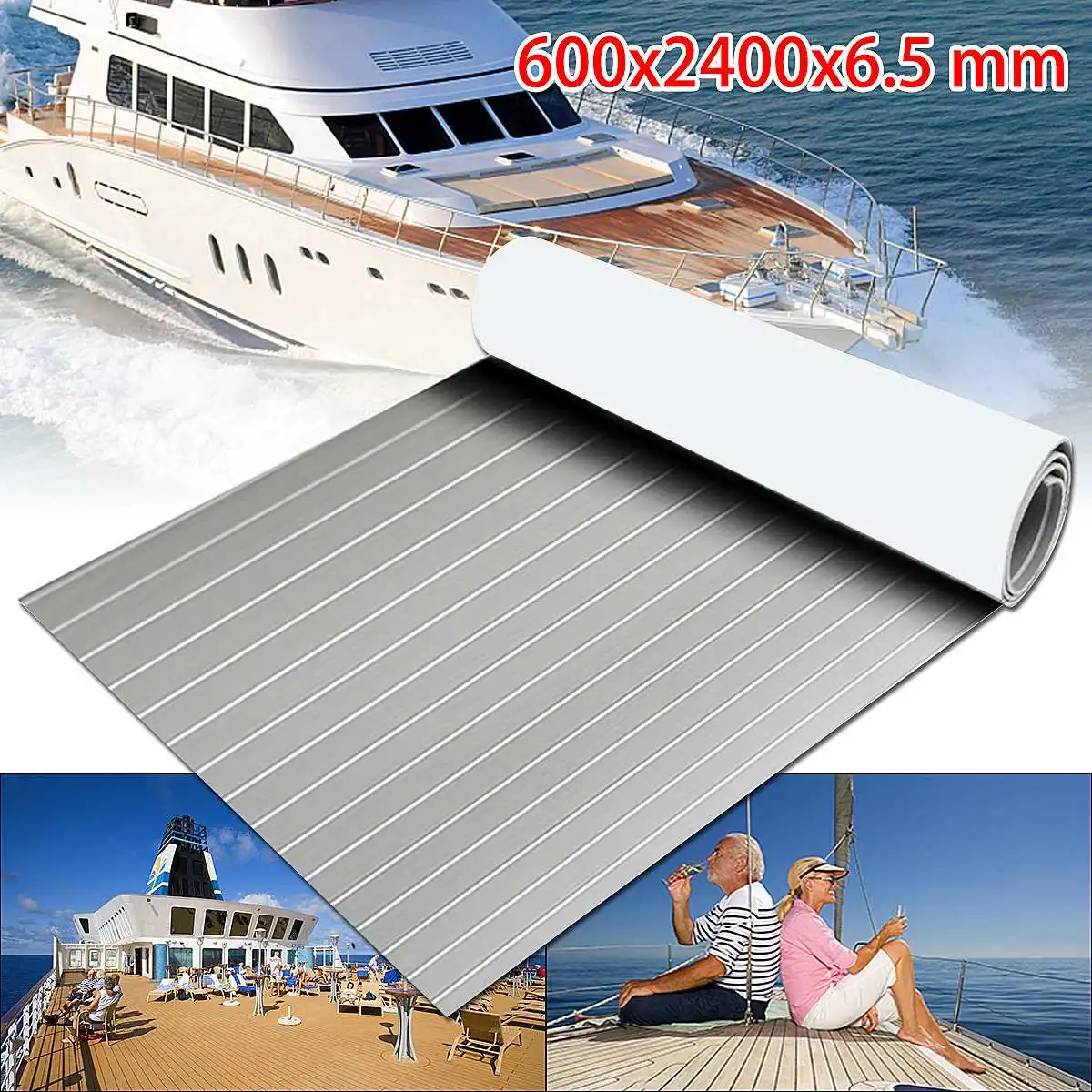 2400x600x6.5mm Self-Adhesive EVA Foam Boat Flooring Faux Teak Decking Sheet Anti-Skid Yacht Flooring Pad Marine Accessories
2400x600x6.5mm Self-Adhesive EVA Foam Boat Flooring Faux Teak Decking Sheet Anti-Skid Yacht Flooring Pad Marine Accessories