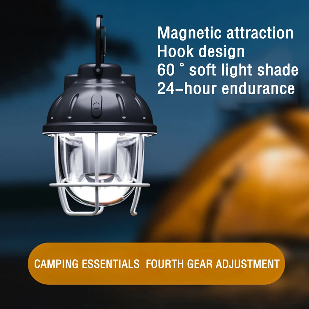 Outdoor Retro Camping Lamp Type-C Charging Lighting Decorative Charging Tent Lamp Portable Lighting Camping Equipment Flashlight
Outdoor Retro Camping Lamp Type-C Charging Lighting Decorative Charging Tent Lamp Portable Lighting Camping Equipment Flashlight