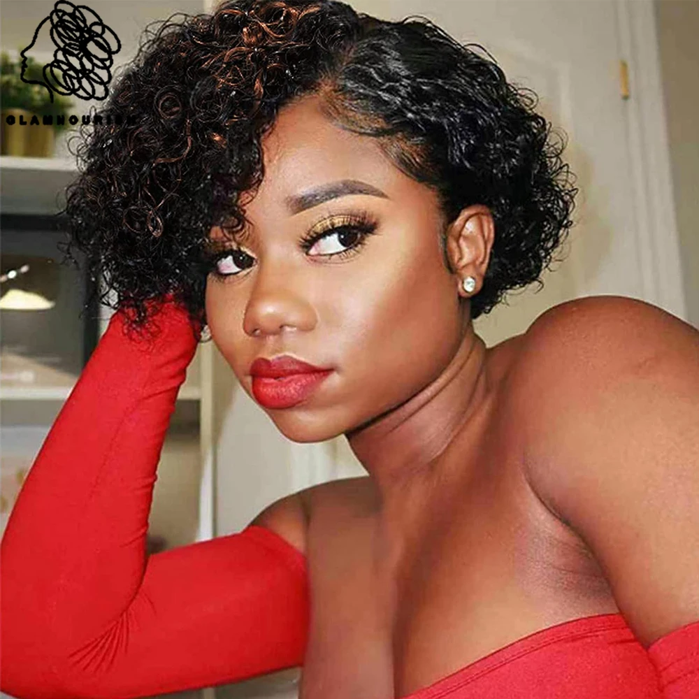 Curly Wig Short Pixie Cut Lace Front Wigs Curly Side Part Human Hair For Women Natural Black Brazilian Remy Hair Cheap Human Wig
Curly Wig Short Pixie Cut Lace Front Wigs Curly Side Part Human Hair For Women Natural Black Brazilian Remy Hair Cheap Human Wig