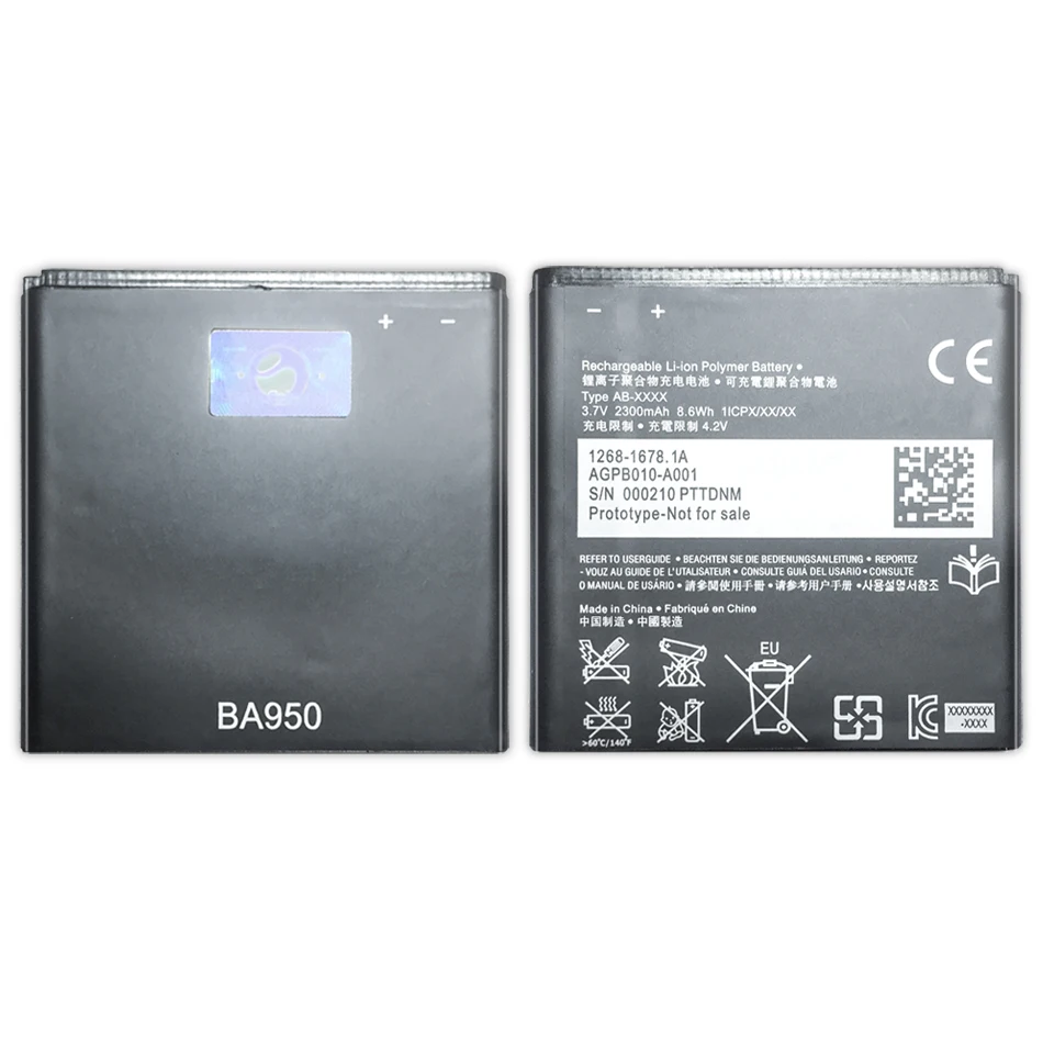 

2300mAh BA950 Replacement Battery For SONY Xperia ZR SO-04E M36h C5502 C5503 AB-0300 BA950 Phone Batteria + Tracking Number