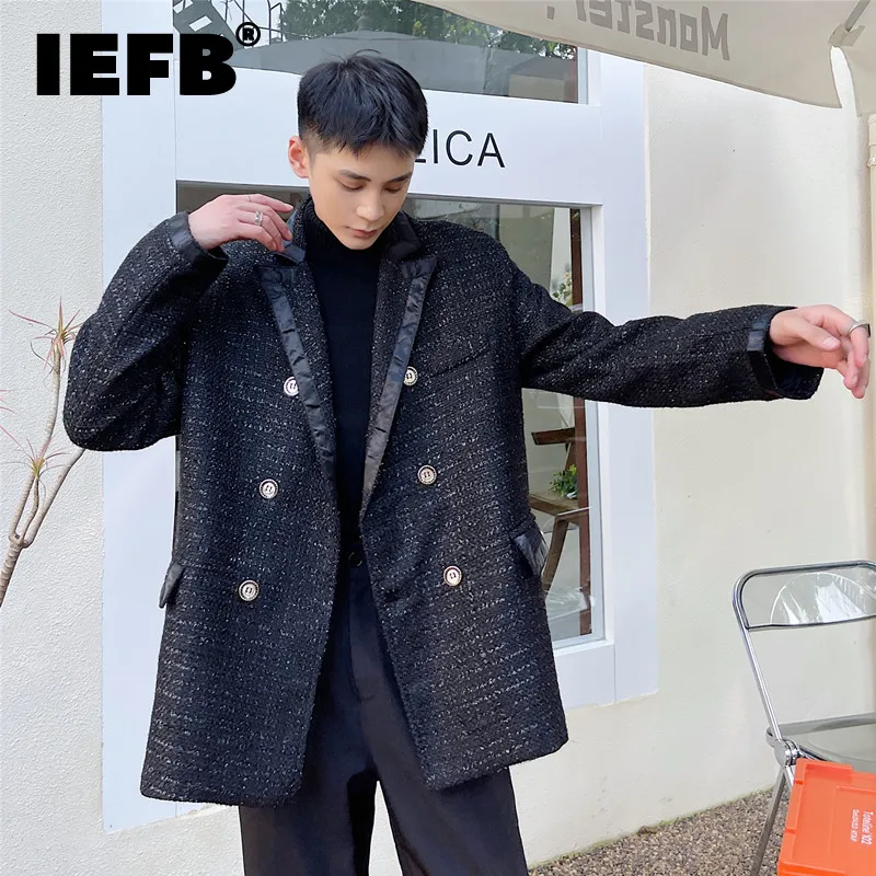 IEFB New Double Breasted Suit Coat Fashion Bright Silk Top 2023 Korean Fashion Casual Male Jacket Luxury Autumn Winter 9A5852
IEFB New Double Breasted Suit Coat Fashion Bright Silk Top 2023 Korean Fashion Casual Male Jacket Luxury Autumn Winter 9A5852