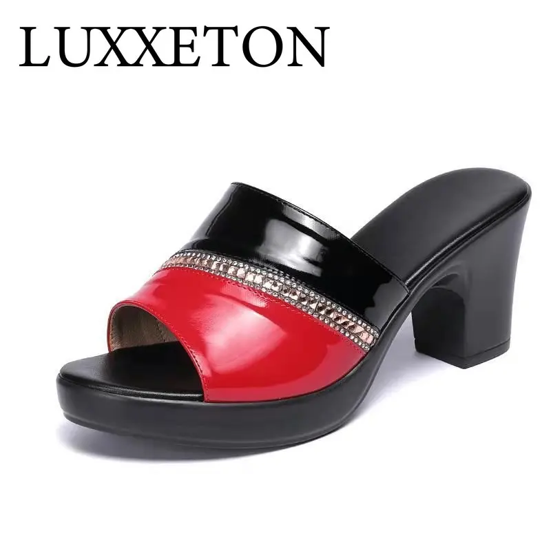 Women Sandals Elegant Slippers Thick Heel Middle Versatile Casual Low Top Solid Color
Women Sandals Elegant Slippers Thick Heel Middle Versatile Casual Low Top Solid Color