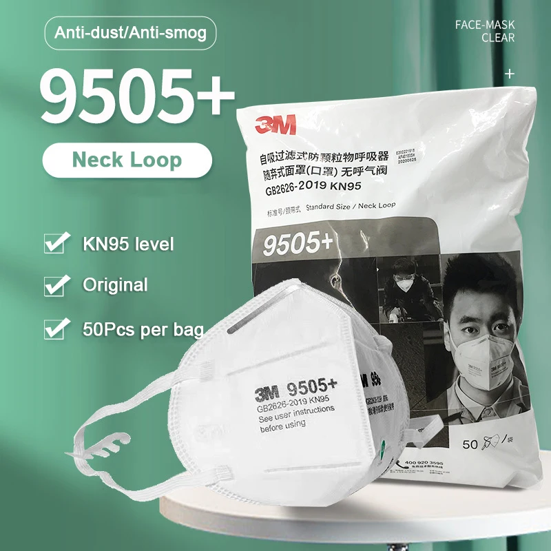 3M 9505+ KN95 Dust Masks Neckloop Face Mask Respirator Anti-Haze Anti-Fog Sun Protection Protective 3D Folding Particulate Masks
3M 9505+ KN95 Dust Masks Neckloop Face Mask Respirator Anti-Haze Anti-Fog Sun Protection Protective 3D Folding Particulate Masks