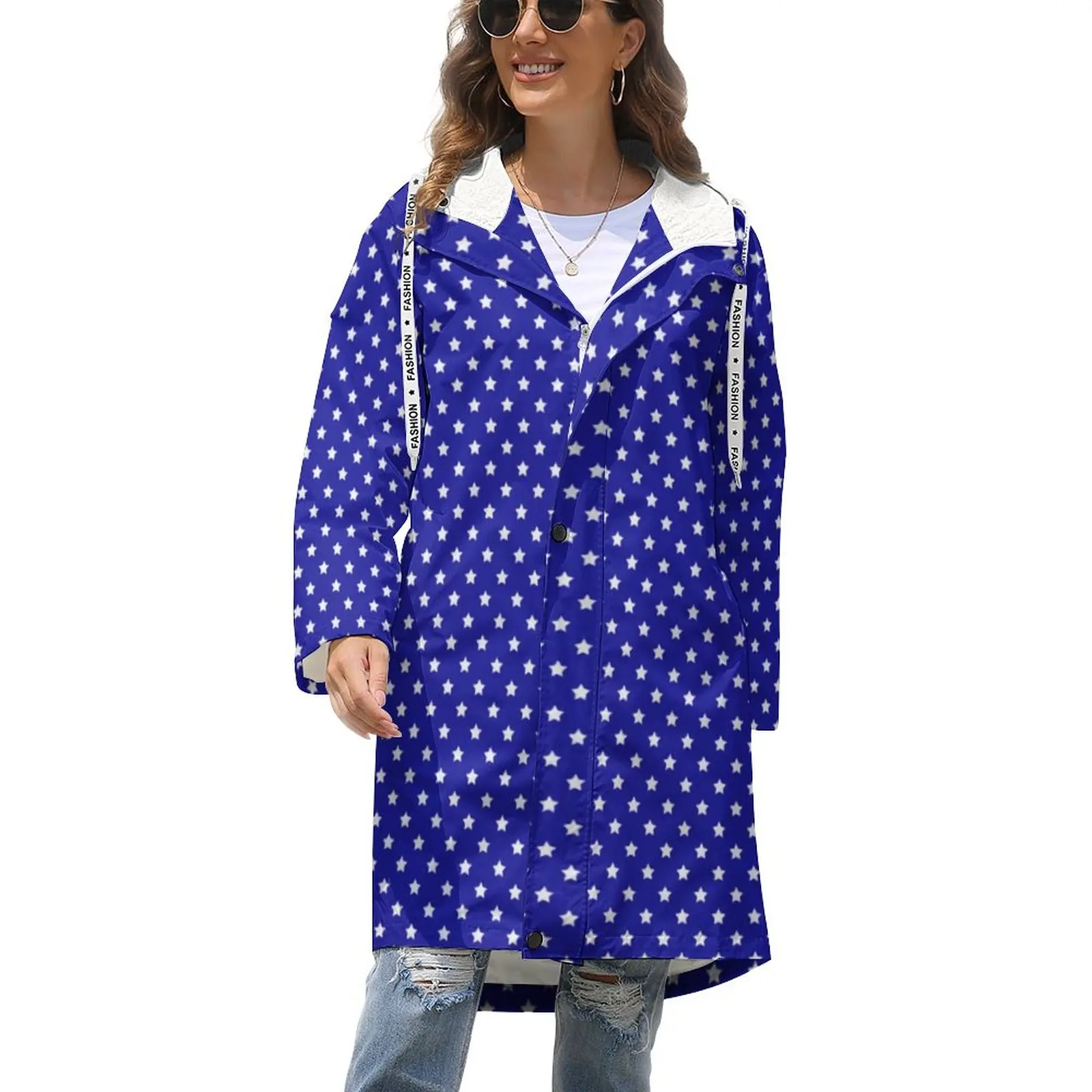 White Stars Print Thick Coats Patriotic American Flag Outerwear Thick Warm Winter Coat Female Custom Pretty Loose Jackets
White Stars Print Thick Coats Patriotic American Flag Outerwear Thick Warm Winter Coat Female Custom Pretty Loose Jackets