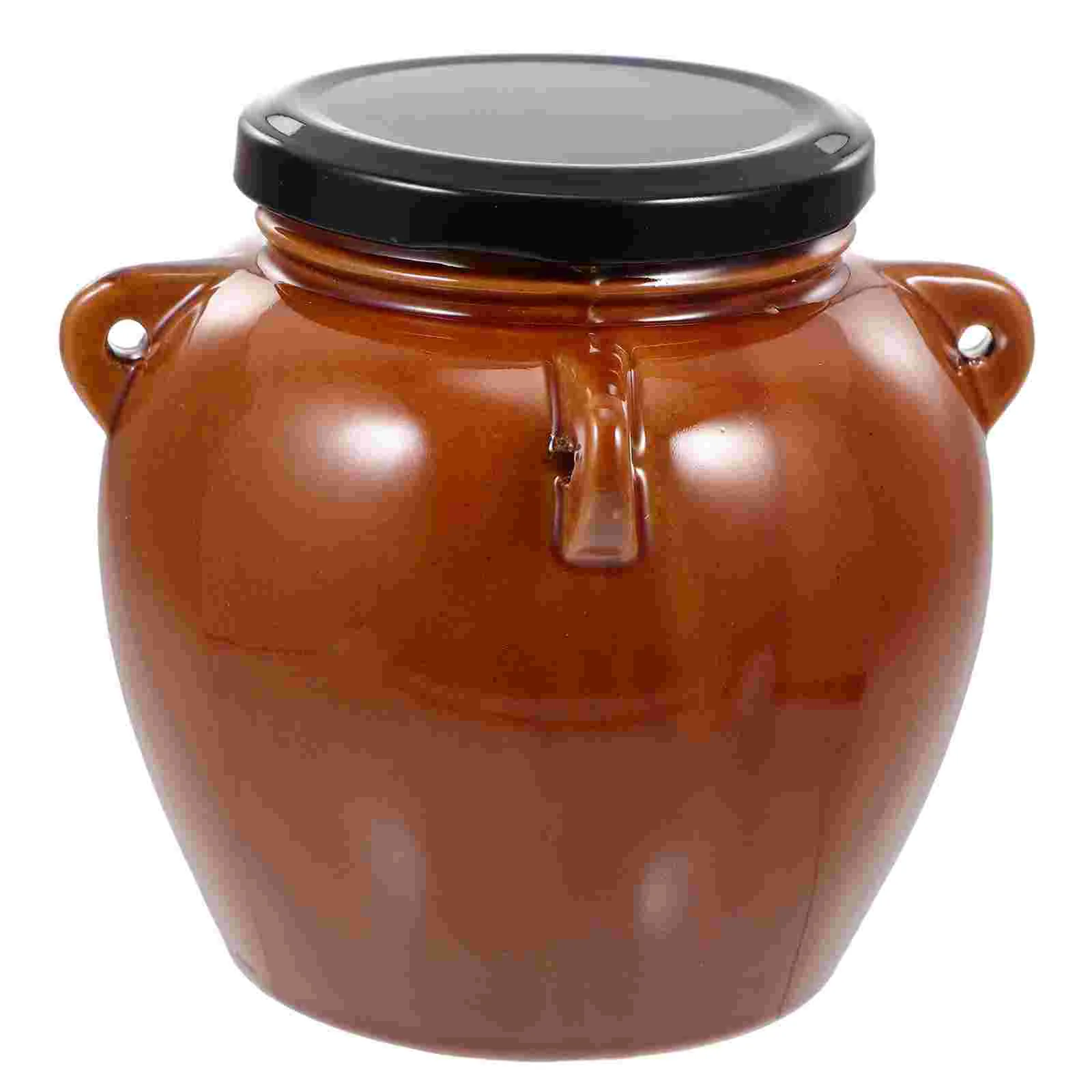 Airlock Jar Ceramic Bean Pot Storage Ceramic Kombucha Jar Ceramic Chinese Pickle Jar 
Airlock Jar Ceramic Bean Pot Storage Ceramic Kombucha Jar Ceramic Chinese Pickle Jar