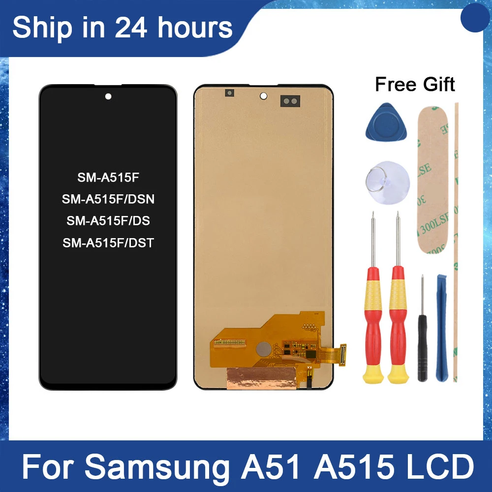 AiNiCole 6.5''For Samsung Galaxy A51 LCD Display Touch Screen Digitizer Assembly A515 SM-A515F LCD Screen Replacement With Frame
AiNiCole 6.5''For Samsung Galaxy A51 LCD Display Touch Screen Digitizer Assembly A515 SM-A515F LCD Screen Replacement With Frame