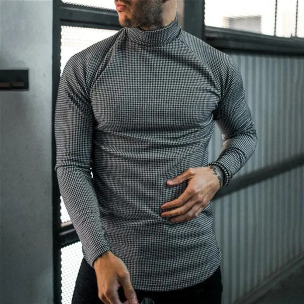 New Men Long Sleeve T-shirt Fashion Chic Lattice Patchwork Round Neck Slim Pullover Men T-shirt For Men Spring Summer Thin Tops
New Men Long Sleeve T-shirt Fashion Chic Lattice Patchwork Round Neck Slim Pullover Men T-shirt For Men Spring Summer Thin Tops