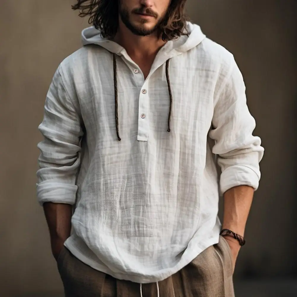 Men Hoodie Stylish Men's Hooded Shirt Solid Color Drawstring Design Casual Buttons For Autumn Winter Fashion Long Sleeve Tops
Men Hoodie Stylish Men's Hooded Shirt Solid Color Drawstring Design Casual Buttons For Autumn Winter Fashion Long Sleeve Tops