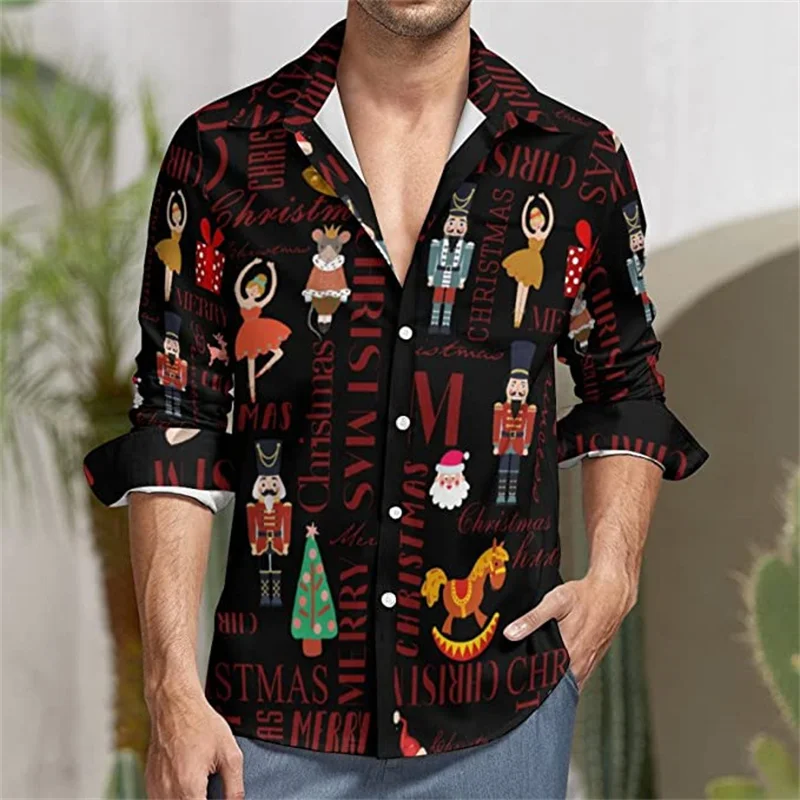 Men's Christmas tree and snowflake 3D printed long sleeve lapel shirt Hawaiian style button top party holiday men's oversized
Men's Christmas tree and snowflake 3D printed long sleeve lapel shirt Hawaiian style button top party holiday men's oversized