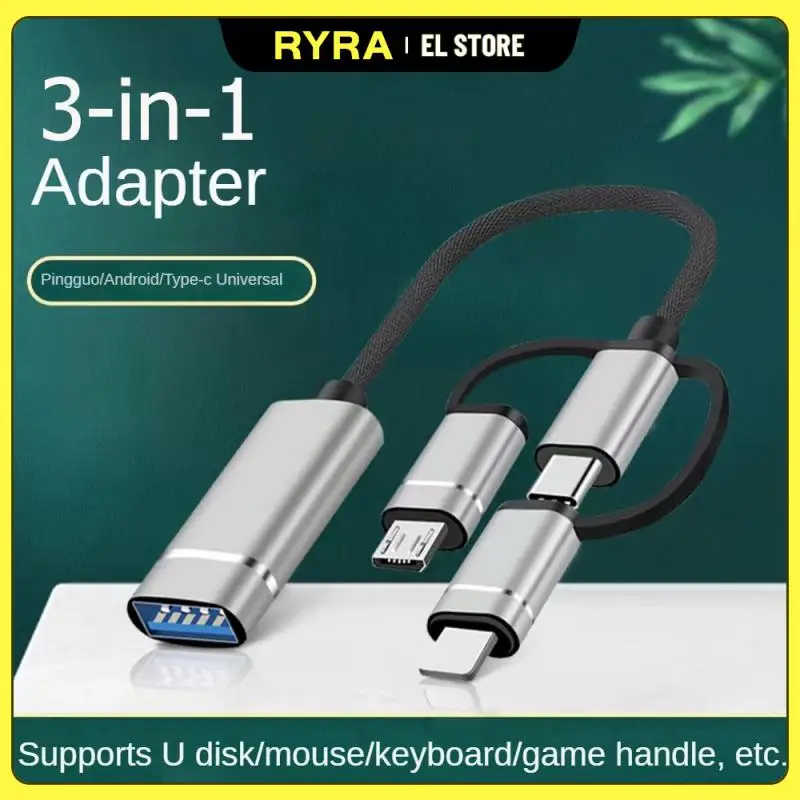 Кабель-адаптер RYRA OTG 3-в-1 с USB 3,0 на Micro USB Type C Lighting USB C для MacBook IPhone Samsung Huawei Xiaomi U Disk
Кабель-адаптер RYRA OTG 3-в-1 с USB 3,0 на Micro USB Type C Lighting USB C для MacBook IPhone Samsung Huawei Xiaomi U Disk