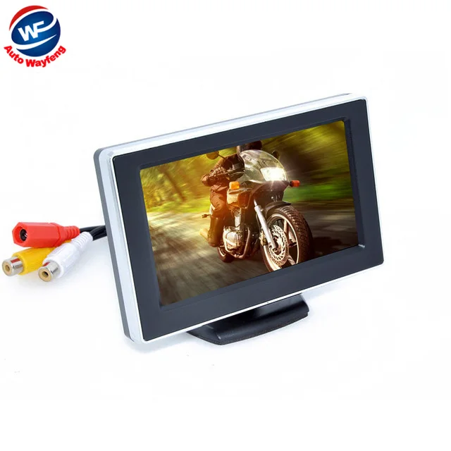 

Car 4.3" Digital Color TFT 16:9 LCD Car Reverse Monitor with 2 Bracket holder ccd Rearview Camera DVD VCR Monitor Free Shipping