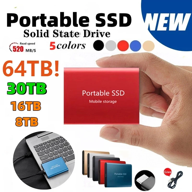 2023 Portable Disco Duro Externo USB 3.1 Type-C M.2 SSD External Hard Drive 500GB 1TB 2TB Flash Drive 8TB Hard Disks for Laptops
2023 Portable Disco Duro Externo USB 3.1 Type-C M.2 SSD External Hard Drive 500GB 1TB 2TB Flash Drive 8TB Hard Disks for Laptops
