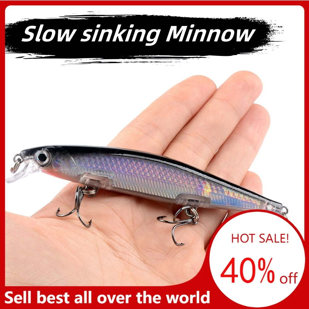 Proleurre Fishing Lures 11cm 13.5g Sinking Minnow Wobblers Plastic Artificial Baits With Hook for Bass Pike Carp Swimbait Tackle
Proleurre Fishing Lures 11cm 13.5g Sinking Minnow Wobblers Plastic Artificial Baits With Hook for Bass Pike Carp Swimbait Tackle